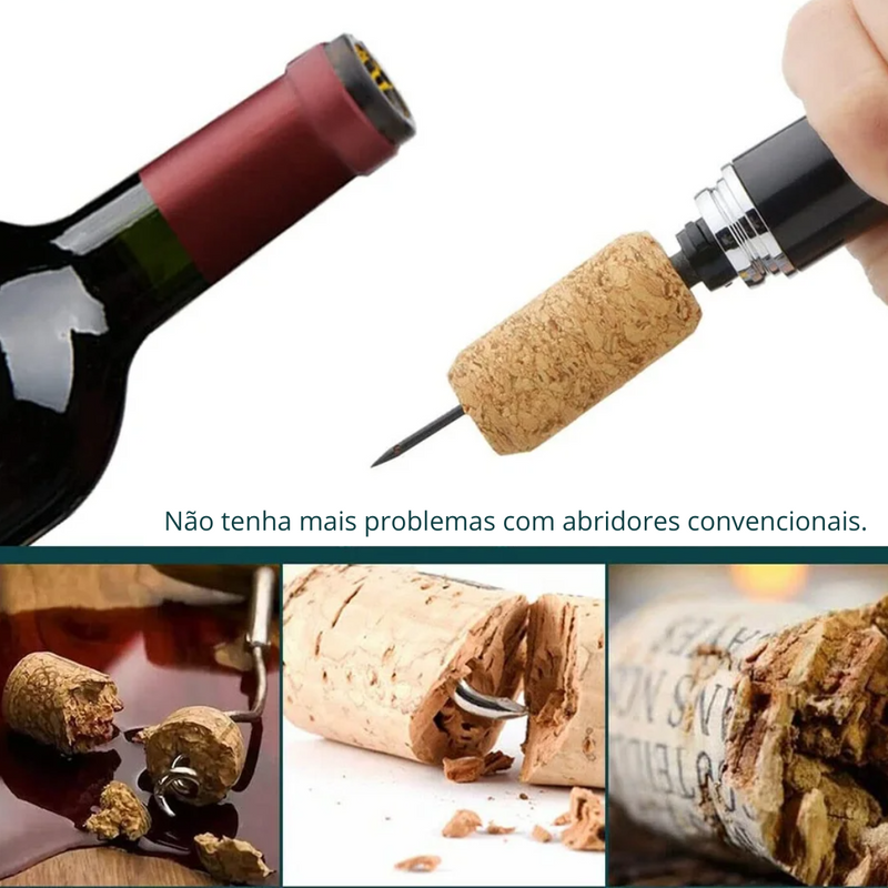 Abridor de Vinho Air Pump Express - Compre 1 Leve 2