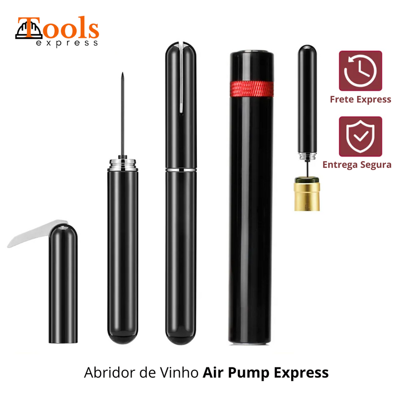 Abridor de Vinho Air Pump Express - Compre 1 Leve 2
